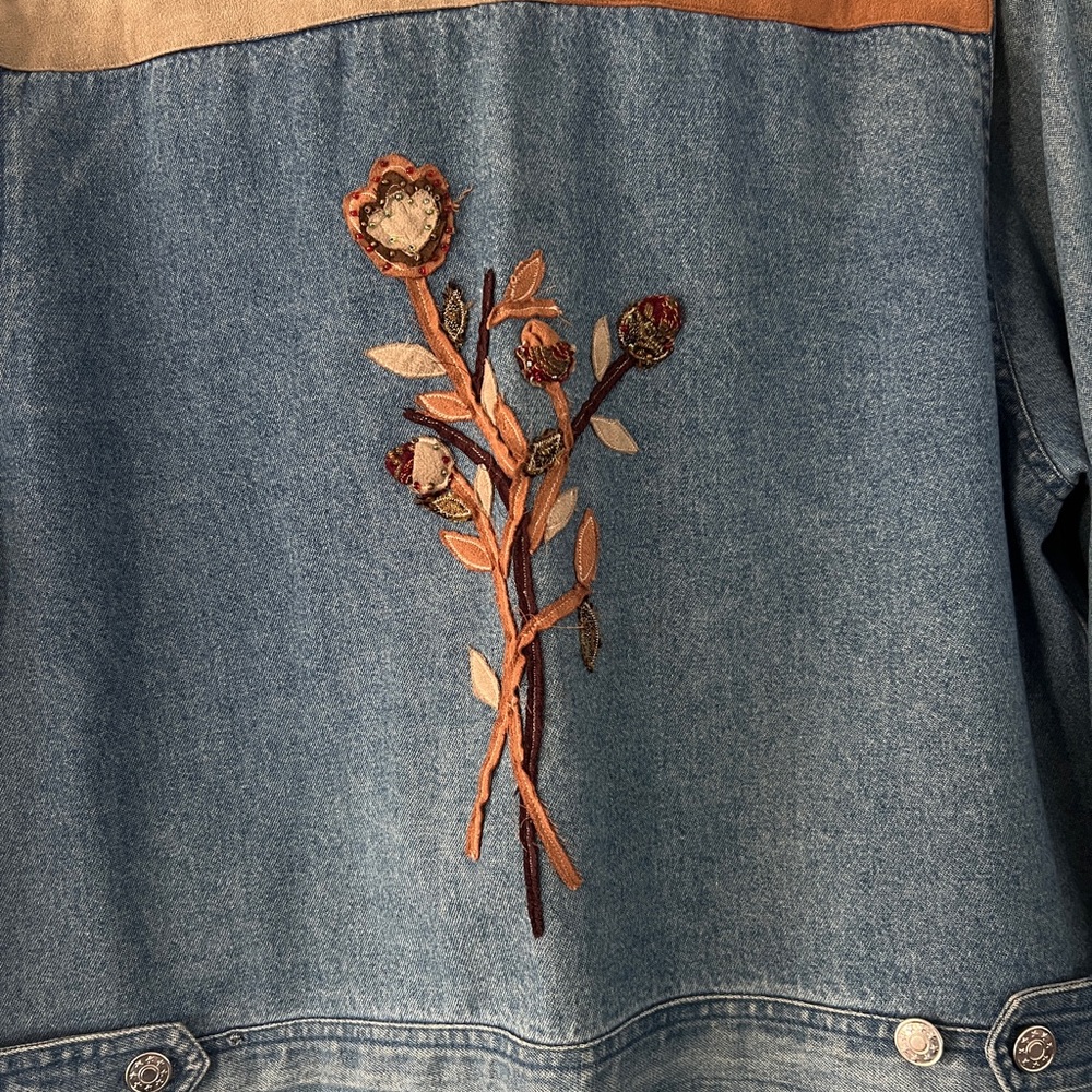 Vintage patchwork denim jacket - image 5